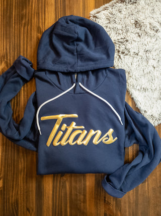 Titans Metallic Puff Sponge Fleece Hoodie