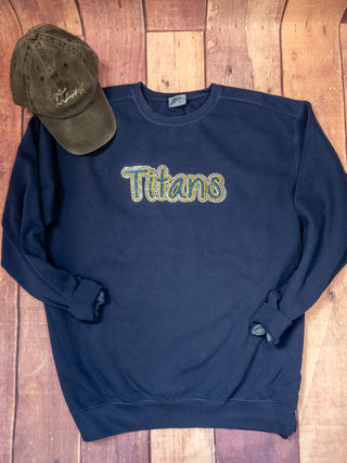 Titans Rhinestone Dyed Crewneck Sweatshirt