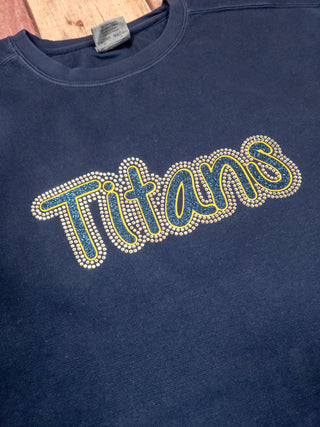 Titans Rhinestone Dyed Crewneck Sweatshirt