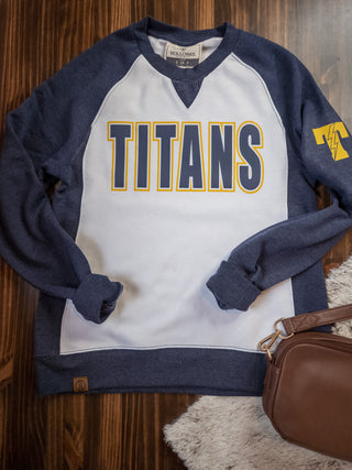 Titans Navy League Crewneck - Ladies Fit