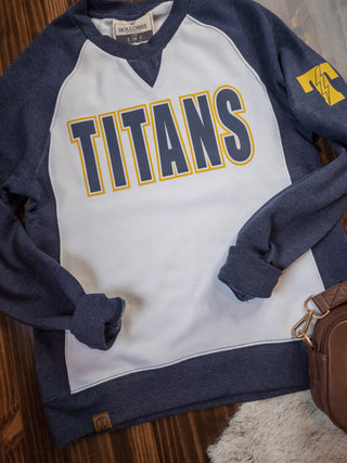Titans Navy League Crewneck - Ladies Fit