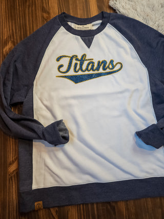 Titans Navy League Crewneck - Ladies Fit