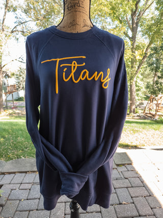 Titans Dance Puff Print Crewneck Sweatshirt