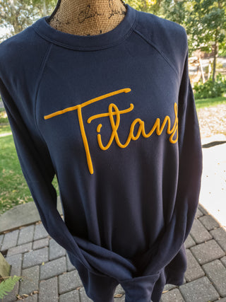 Titans Dance & Cheer Puff Print Crewneck Sweatshirt