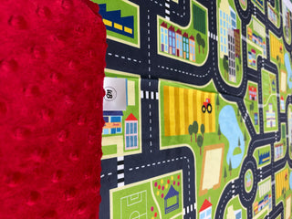 Child Road Map Minky Blanket *Choose backing