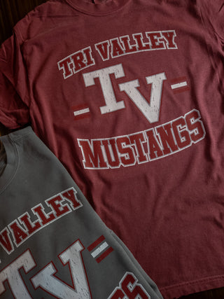 Tri Valley Mustangs Brick Dyed Tee