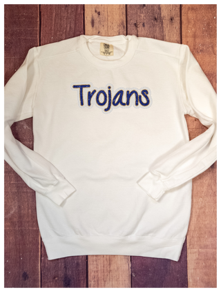 Trojans Rhinestone Dyed Crewneck Sweatshirt