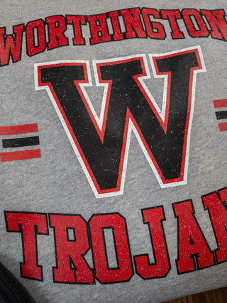 Worthington Trojans Distressed Crewneck Sweatshirt