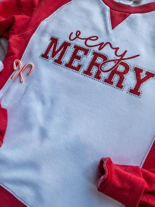 Very Merry Rhinestone Crewneck Sweatshirt