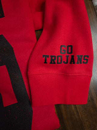 WHS Go Trojans! Red Classic Crewneck Sweatshirt