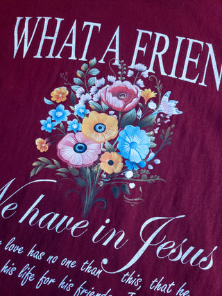 What A Friend We Have In Jesus Soft Wash Cardinal Cotton Tee