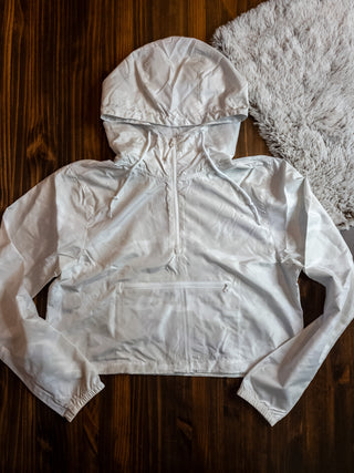 Ladies Crop Windbreaker Pullover