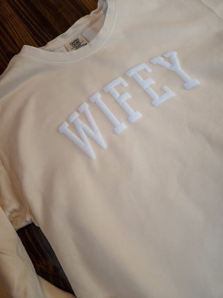 Wifey Dyed Fleece Crewneck Sweatshirt