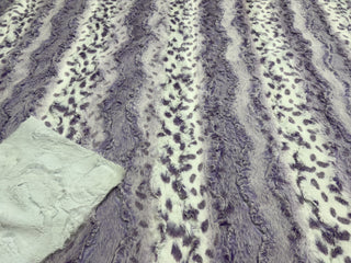 Purple Wild Lynx Minky Blanket * Choose Backing & Size