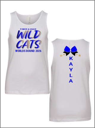Wild Cats Worlds Bella Canvas Jersey Tank - Adult and Youth