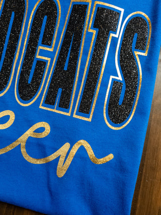 Wildcats Cheer Sparkle Blue Shirt