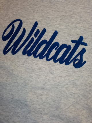 Wildcats Puff Oatmeal Plush Crewneck Sweatshirt