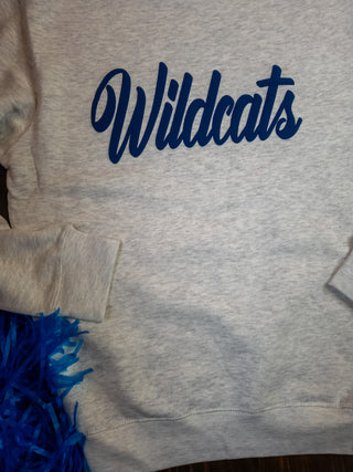Wildcats Puff Oatmeal Plush Crewneck Sweatshirt