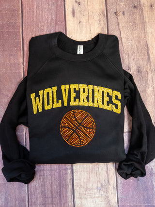 Wolverines Basketball Rhinestone Crewneck Sweatshirt