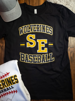 Wolverines Baseball Black Tee
