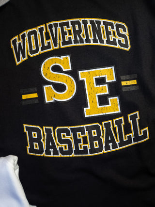 Wolverines Baseball Black Tee