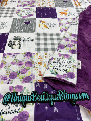 Woodland Animal Buddies in Purple *READY TO SHIP