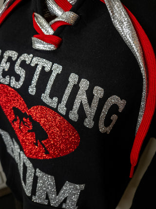 Wrestling Mom Lace-Up Hoodie - More Color Options