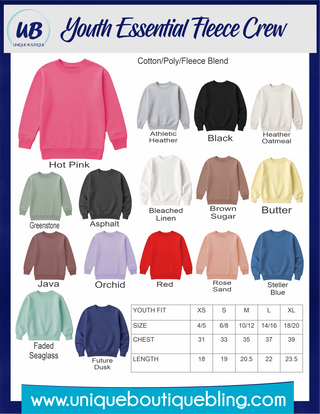 New Ulm Dancer Youth Essential Fleece Crew