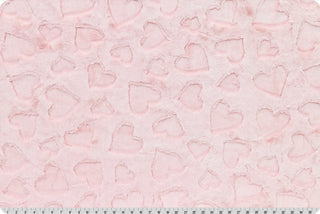 Pink Embossed Hearts Minky Blankets *Choose Backing & Size