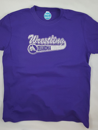 Wrestling Grandma Rhinestone Tee - More Color Options