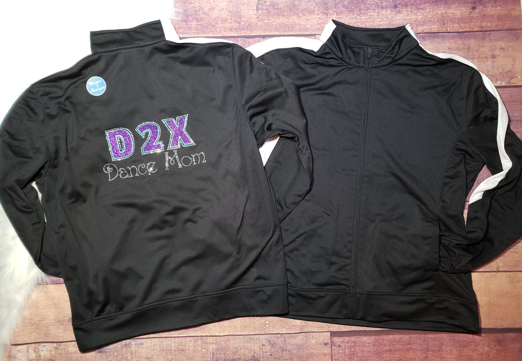 D2X Dance Mom Rhinestone Full Zip Jacket