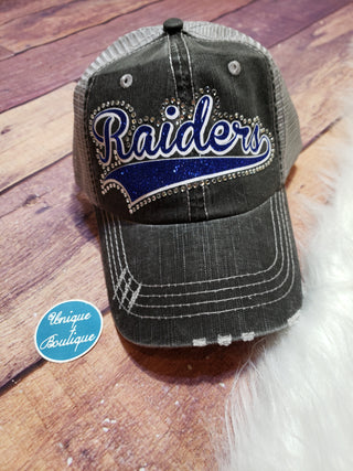 Raiders Rhinestone Trucker Hat