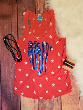 Stars And Stripes Red Tank