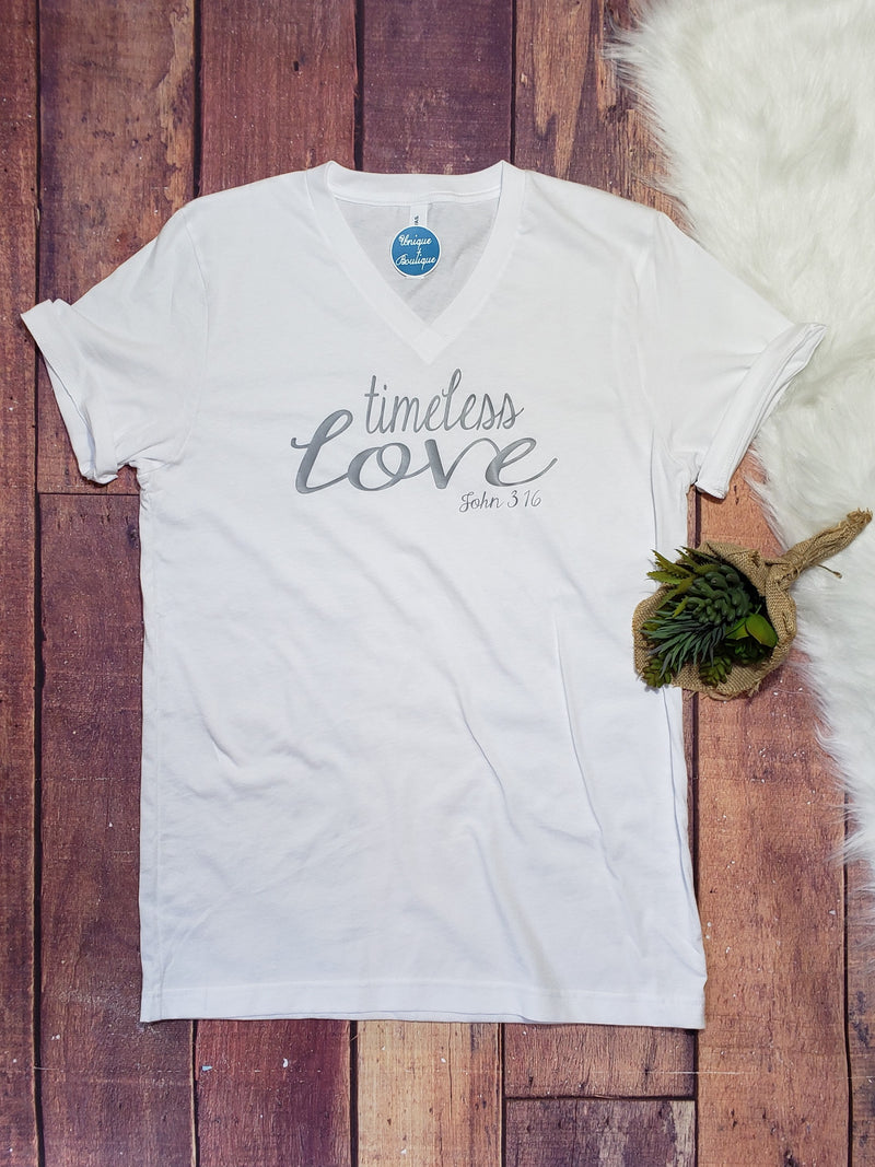 Timeless Love John 3:16 V-Neck Tee