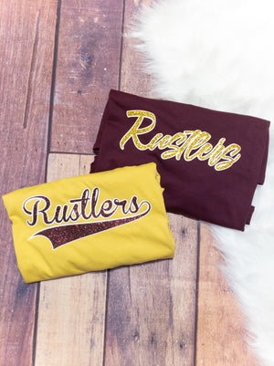 Rustlers Maroon Tee