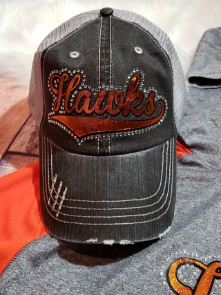 Hawks Rhinestone Trucker Hat