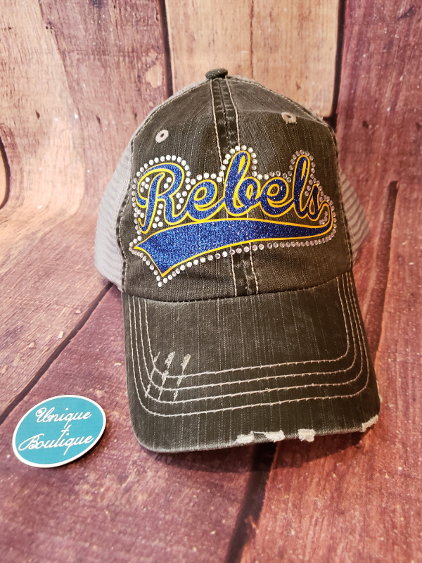 Rebels Rhinestone Trucker Hat