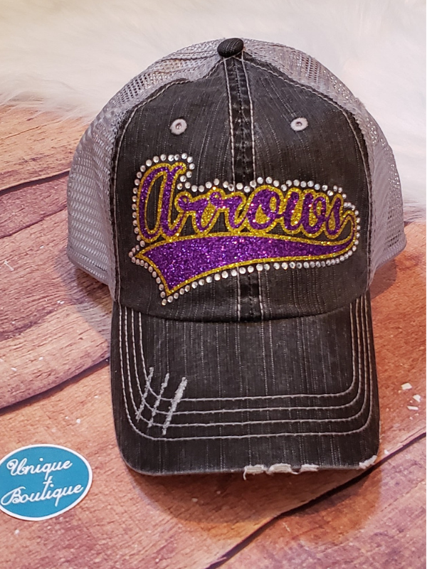 Arrows Rhinestone Trucker Hat