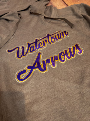 Arrows Watertown Rhinestone Fashion Fleece Hoodie