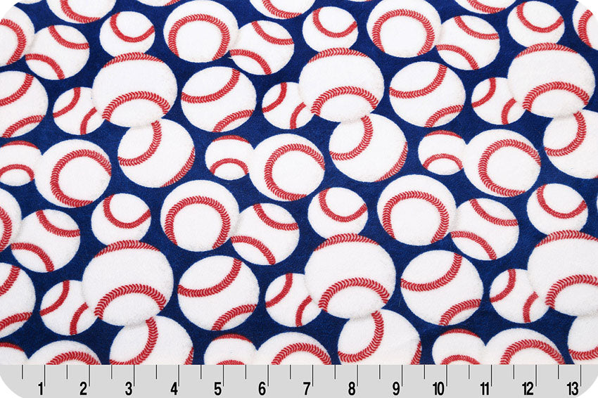 Royal Blue Baseball Minky Blanket