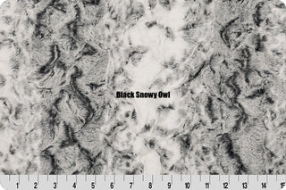 Black Snowy Owl Minky w/ Purple Minky Blanket - Baby Size to King Size