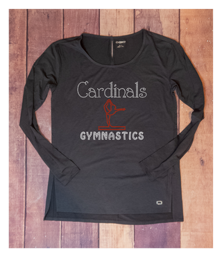 Cardinals Gymnastics Rhinestone Ogio Long Sleeve Top