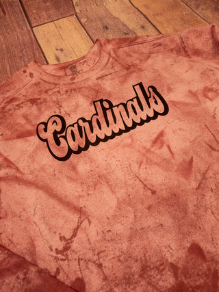 Cardinals Clay Colorblast Crewneck Sweatshirt - Black Print
