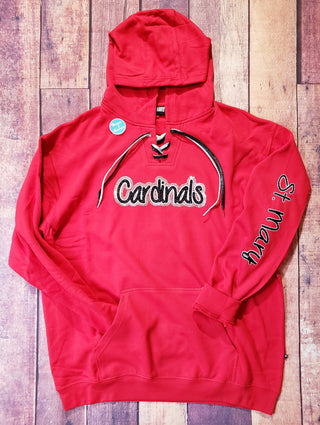 Cardinals St. Mary Rhinestone Lace-Up Hoodie
