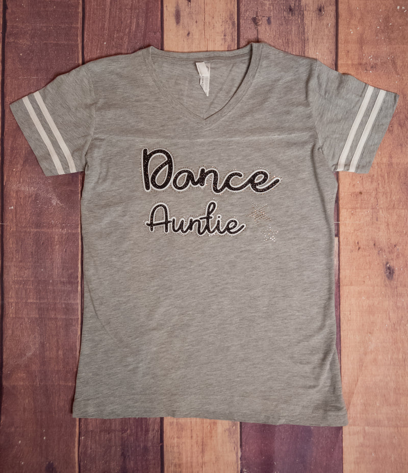 Dance Auntie Rhinestone Jersey Tee