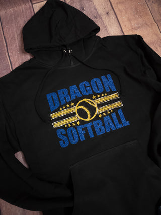 Dragon Softball Classic Rhinestone Hoodie