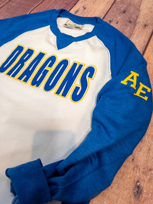 Dragons AE Blue League Crewneck - Ladies Fit