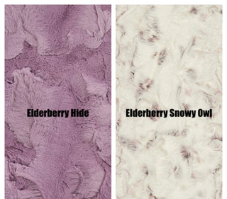 Light Purple Snowy Owl Minky w/ Elderberry Hide Blanket - Ready To Ship