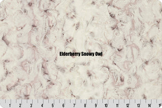 Light Purple Snowy Owl Minky w/ Elderberry Hide Blanket - Ready To Ship