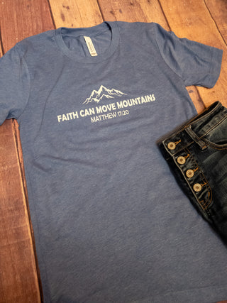 Faith Can Move Mountains Graphic Tee - Two Color Options